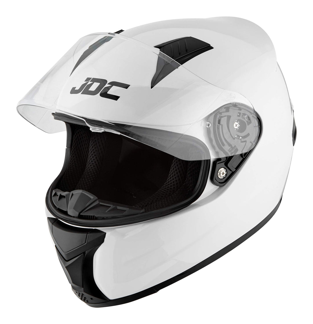JDC volles Gesicht Motorrad Helm - Prism S Weiss, S Weiss