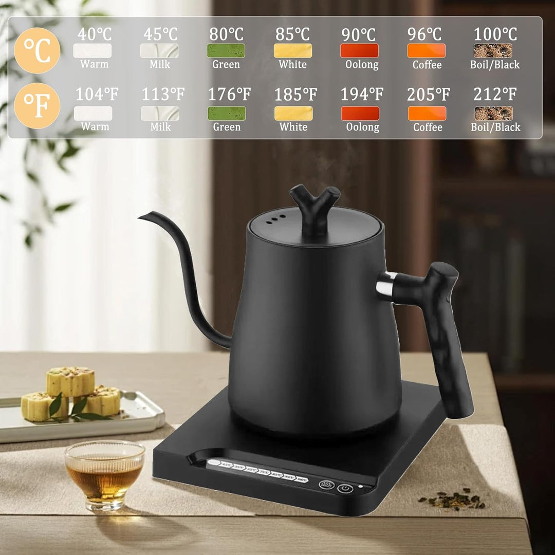 Smart schwanenhals wasserkocher, Edelstahl Wasserkocher mit Temperatureinstellung, Gooseneck Kettle