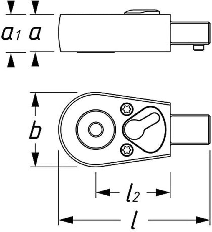 HAZET 6408 Bit-Einsteck-Umschaltknarre