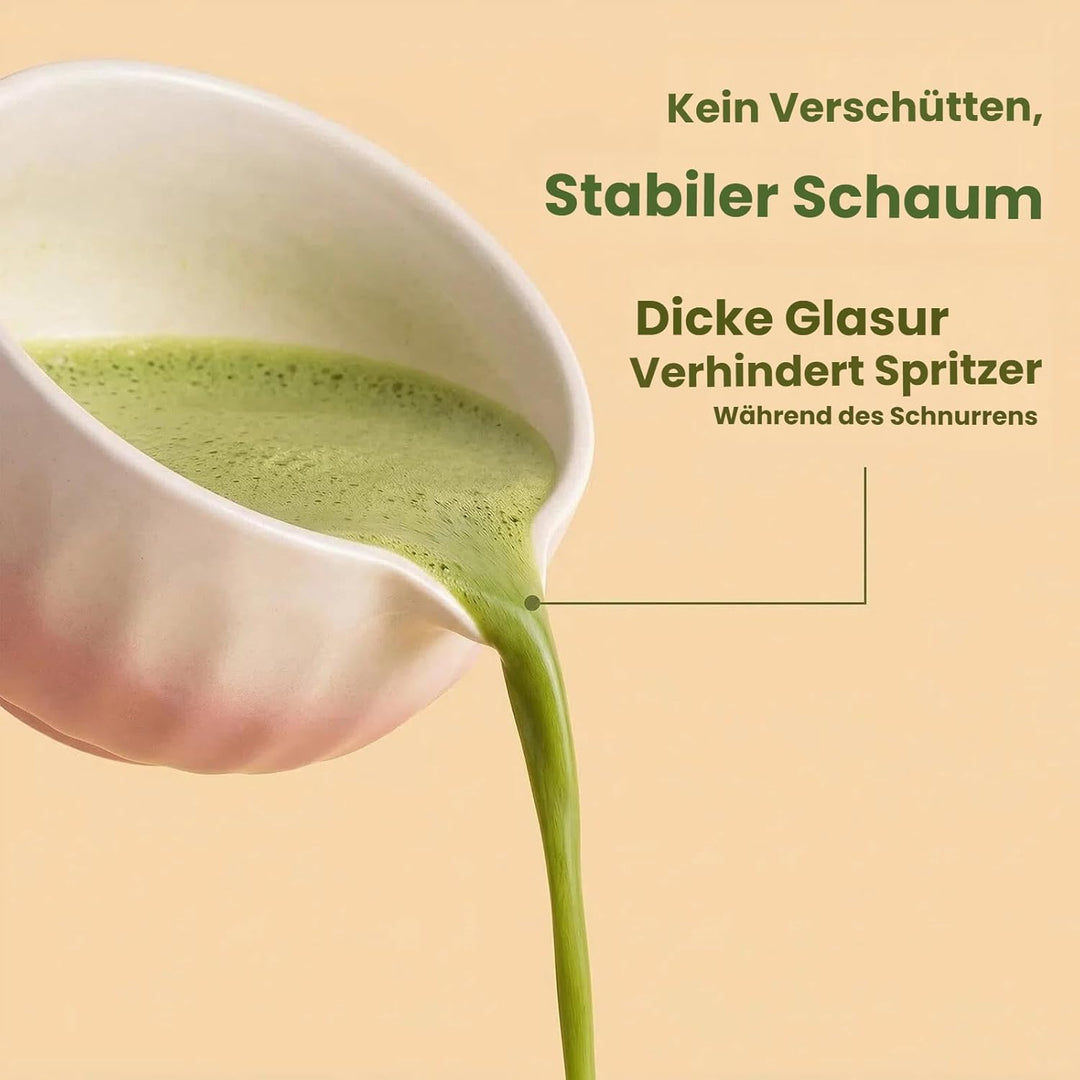 Matcha Set - 8 stuck Vollständiges Matcha Tee Zeremonie Set mit Chasen, Chasen-Ständer,Teeschale, Lö