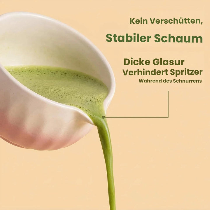 Matcha Set - 8 stuck Vollständiges Matcha Tee Zeremonie Set mit Chasen, Chasen-Ständer,Teeschale, Lö
