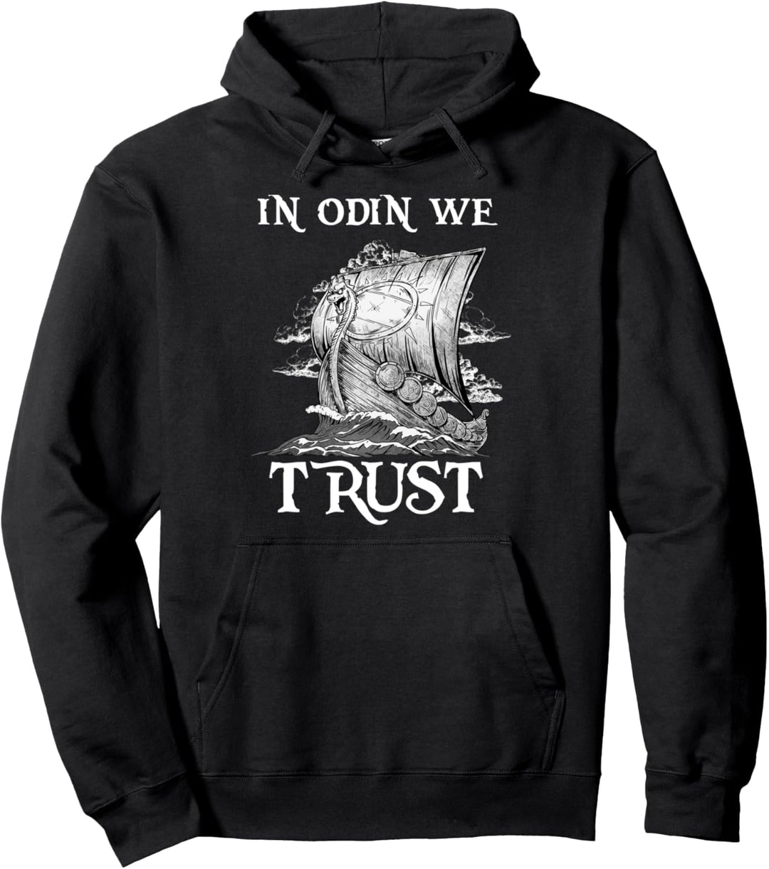 In Odin we Trust Nordische Wikinger Mythologie Kämpfer Pullover Hoodie