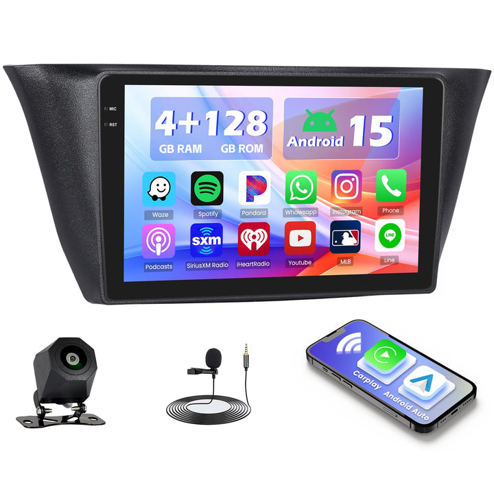 Hikity 4+128G Android 15 Autoradio für Iveco Daily VI 2014-2021, 9" Bildschirm Radio mit Wireless Ca