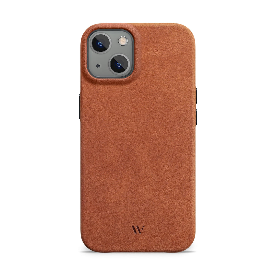 WIIUKA Hülle für iPhone 14 Plus, Leder aus Deutschland, Lederhülle extra Dünn, Premium Handyhülle, C