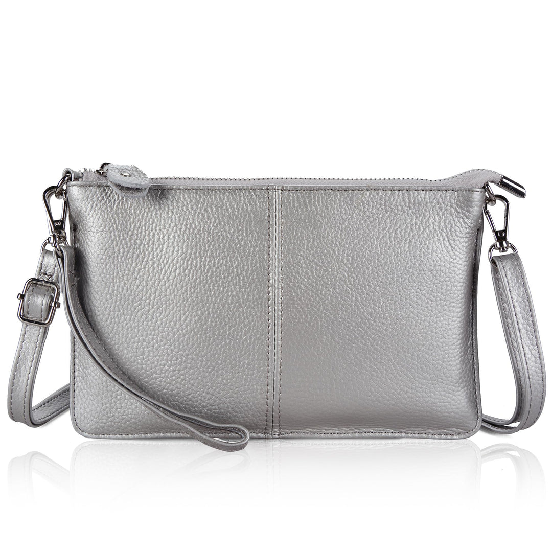 Befen Leder-Clutch, Geldbörse, kleine Umhängetasche für Damen A-silber, Kl574p Sweatshirt für Kinder