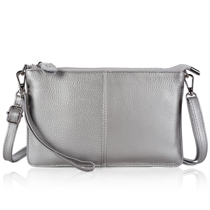 Befen Leder-Clutch, Geldbörse, kleine Umhängetasche für Damen A-silber, Kl574p Sweatshirt für Kinder