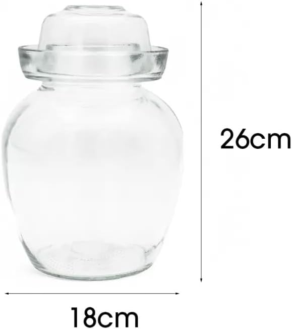 Kimchi -Glas Gärglas mit breiter Öffnung und Wasserverschluss Fermentieren Topf Gemüse Glastopf Glas