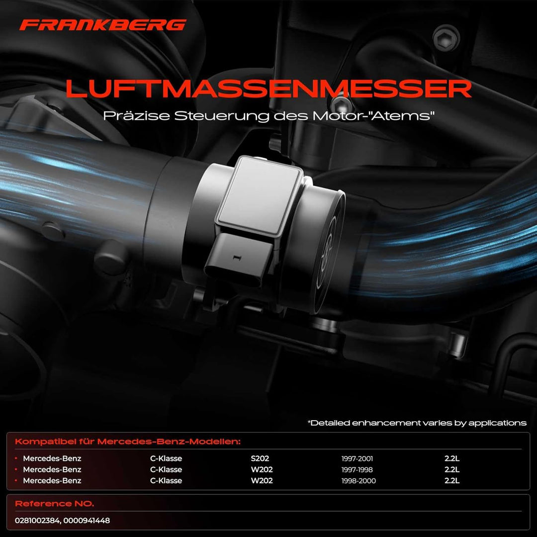 Frankberg Luftmassenmesser Kompatibel mit C-Klasse W202 C-Klasse T-Model S202 2.2L Diesel 1997-2001