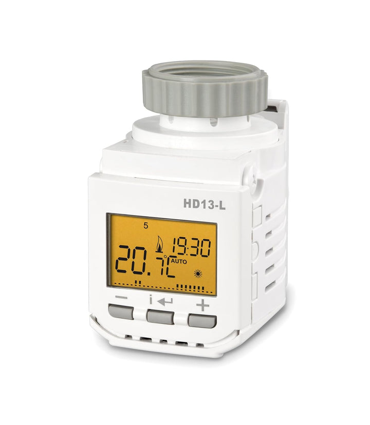 Elektrobock HD13-L Programmierbarer Heizkörperthermostat, 280 W, 230 V, Weiss, Kompakt