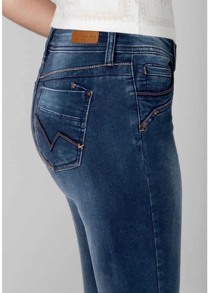 Timezone Damen Tahila Womenshape Slim Jeans 32W / 34L Blau (Bright Blue Wash 3151), 32W / 34L Blau (