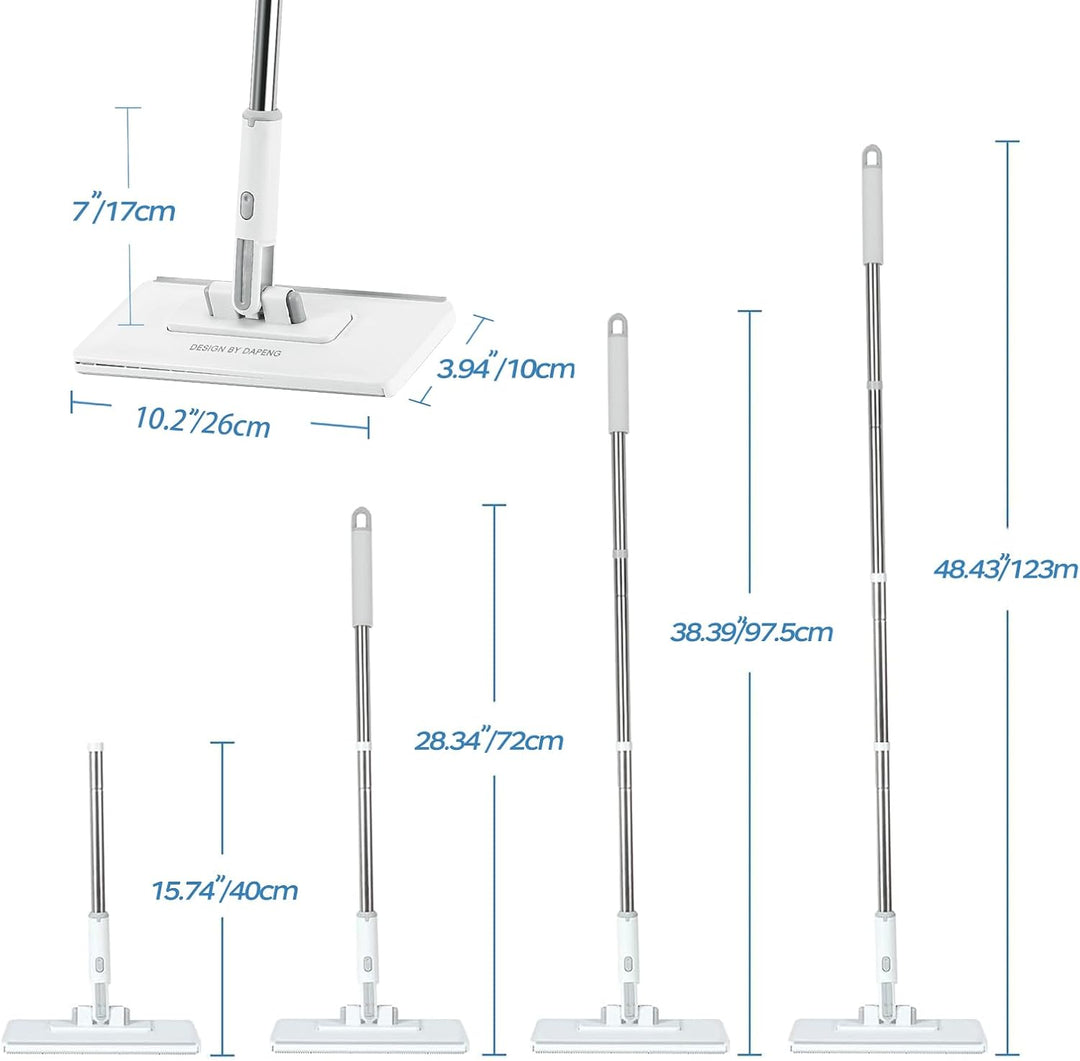 Wischmopp mit druck klemm system 1-Knopf-Wechsel zero touch mini mop, bodenwischer für feuchttücher