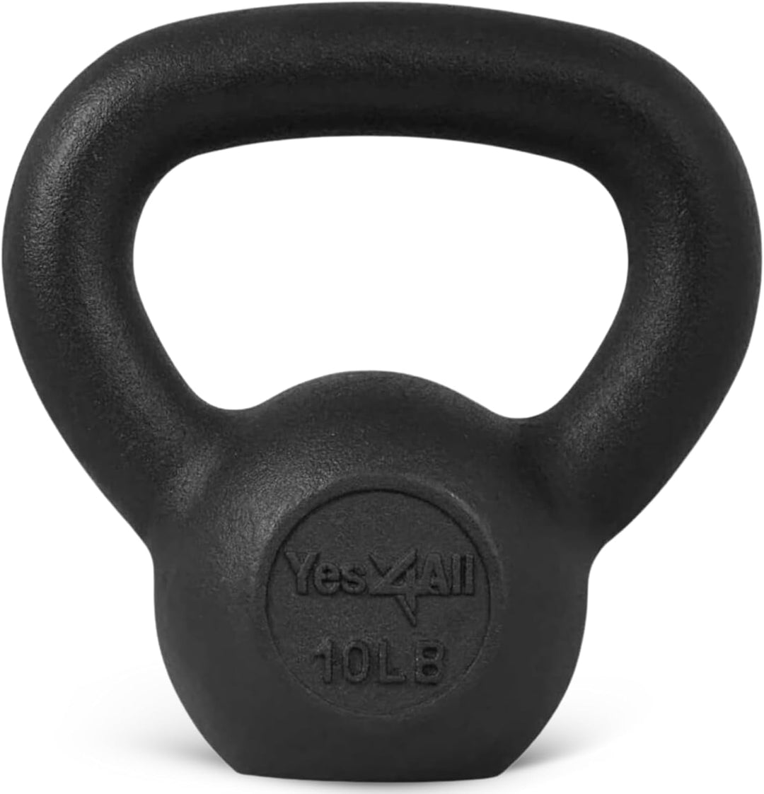 Yes4All 2-20kg Kettlebell aus Gusseisenmit Vinylbeschichtung und Gummifuss, Schwunghantel, Kugelgewi
