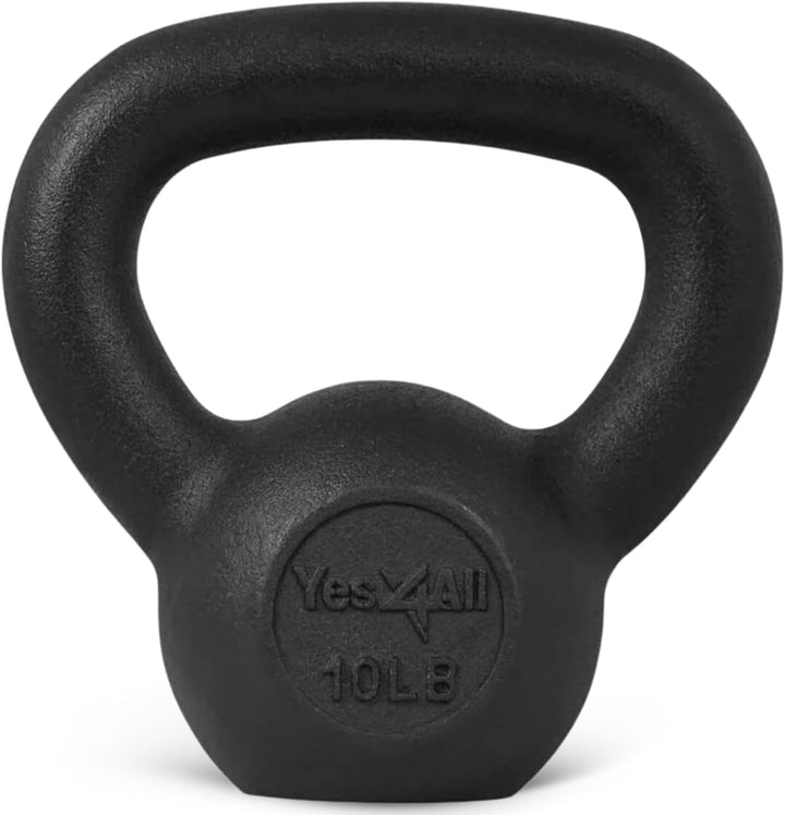 Yes4All 2-20kg Kettlebell aus Gusseisenmit Vinylbeschichtung und Gummifuss, Schwunghantel, Kugelgewi
