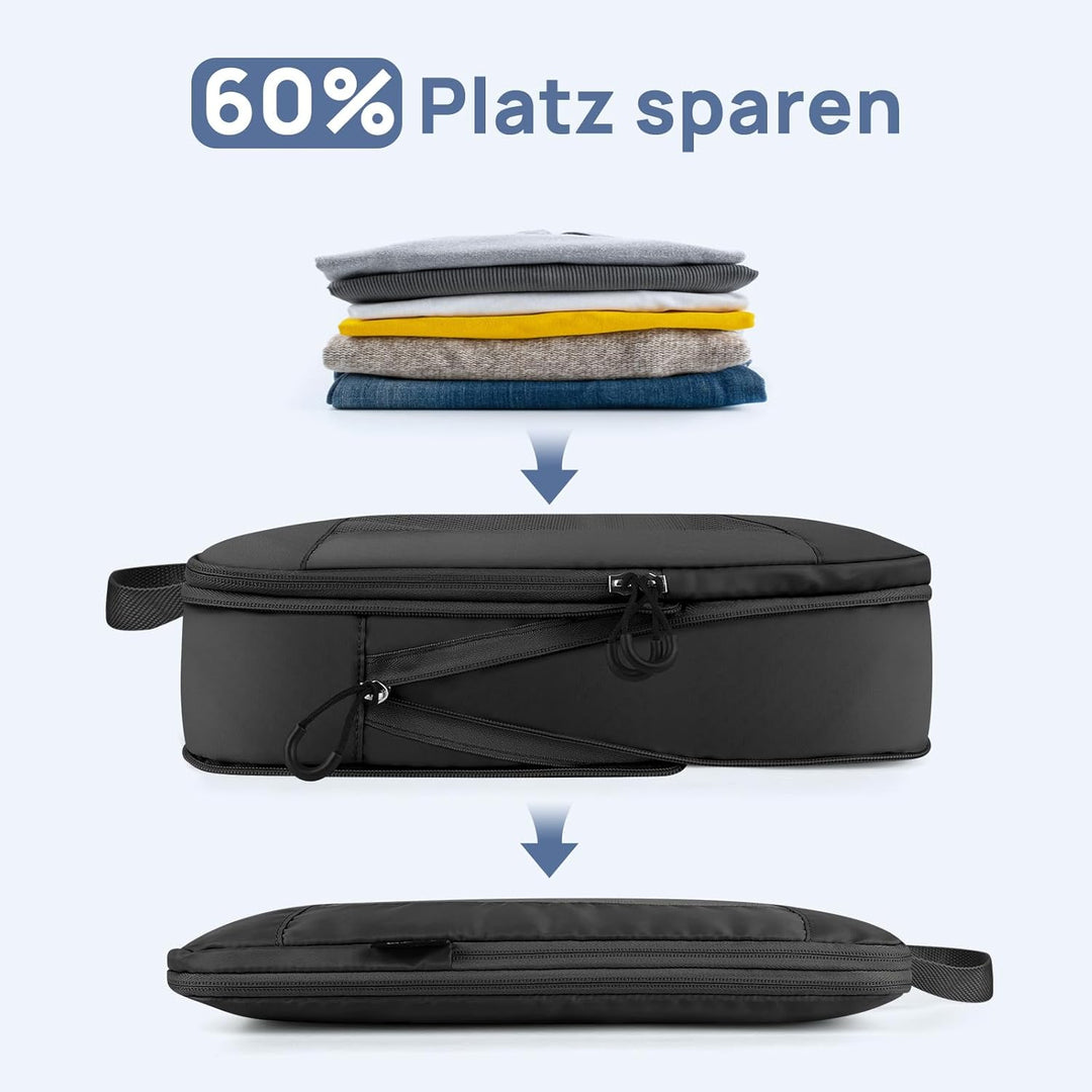 Koffer Organizer Kompression Set, Packwürfel Set Kompression Ihres Reisegepäcks, Compression Packing