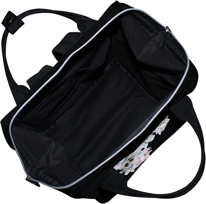 Schöne Aquarell-Totenkopf-Rosen Wickeltasche Reiserucksack Grosse Kapazität Schulter Mom Taschen für