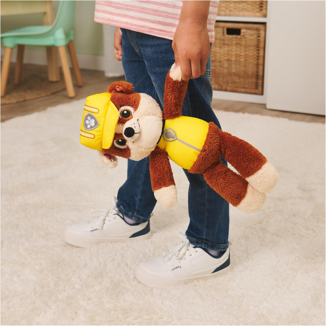 GUND PAW Patrol Schlenkerplüsch Rubble, 30 cm - hochwertiges Plüschtier aus weichem Velours-Frottee