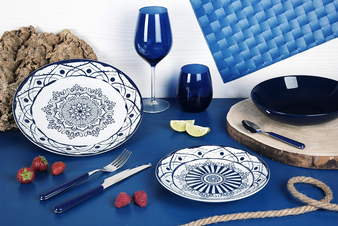 Excelsa Cobalto Weingläser, Glas, Blau, 6 Stück Kelche, Kelche