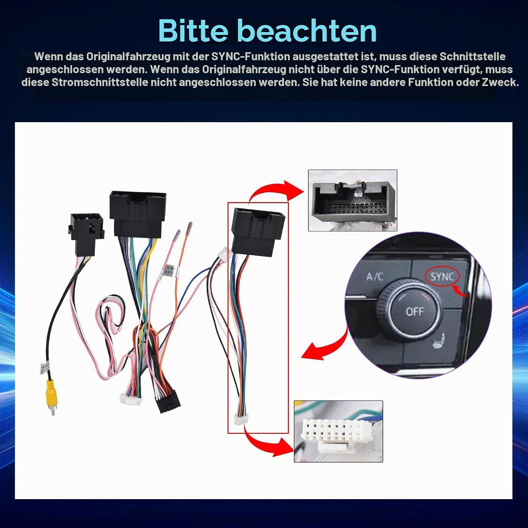 Upgrade Autoradio für Ford Transit Tourneo Custom 2013–2021, 9 Zoll Android Radio 2+64G, Wireless Ca