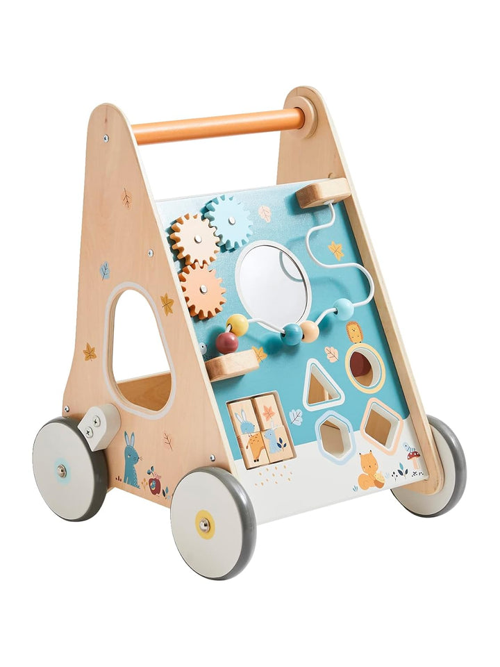 Vertbaudet VERTBAUDETActivity-Lauflernwagen mit Bremsen, Holz FSC®weiss Einheitsgrösse Weiss, Einhei