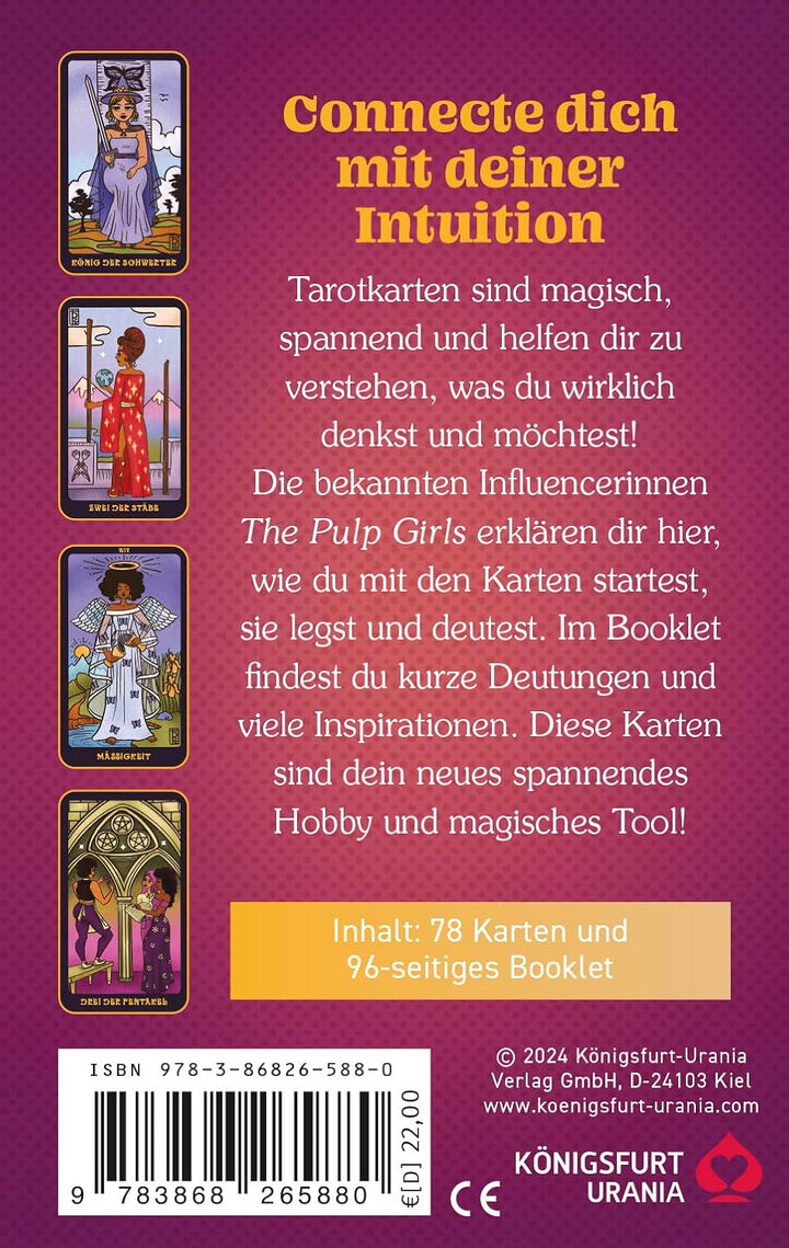 The Pulp Girls Tarot - Connecte dich mit deiner Intuition: 78 Tarotkarten und 96-seitiges Buch, Klap