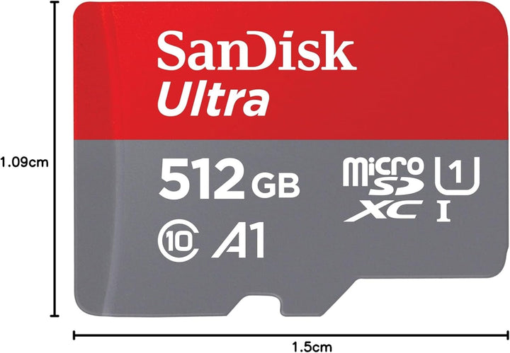 SanDisk Ultra Android microSDXC UHS-I Speicherkarte 512 GB + Adapter (Für Smartphones und Tablets, A