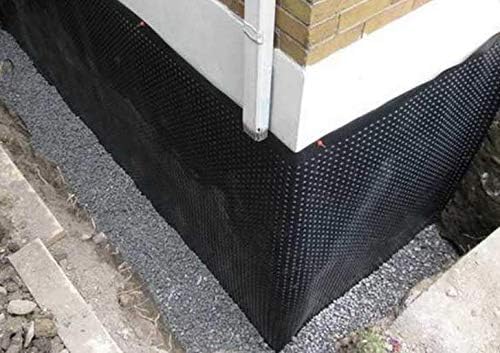 Noppenfolie 350g/m2 Grundmauerschutz Noppenbahn Mauerschutz (1m x 20m), 1m x 20m