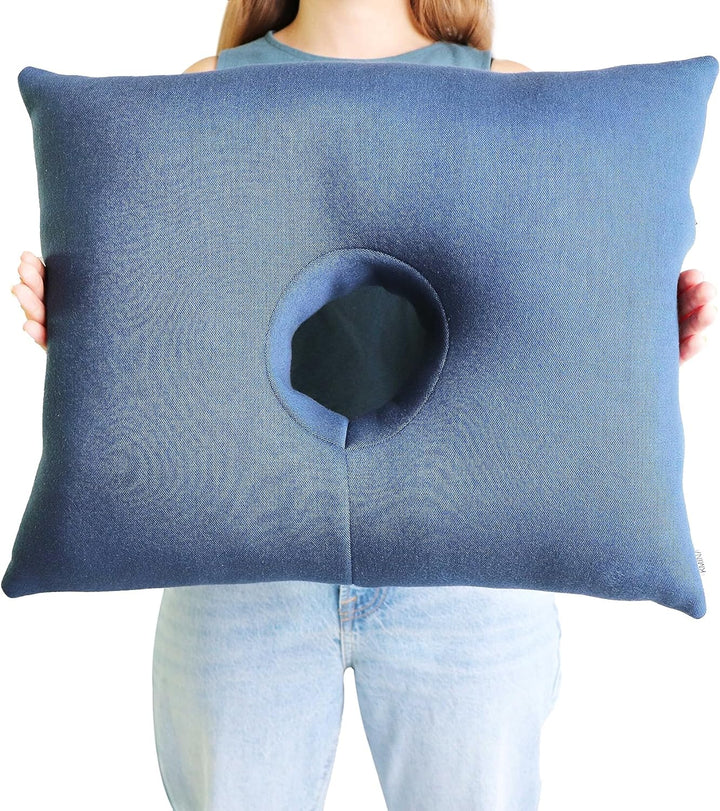 KMINA - Kissen mit Ohrloch, Piercing Kissen Ohrkissen, Donut Kissen für Ohrpiercing Wiederverwendbar