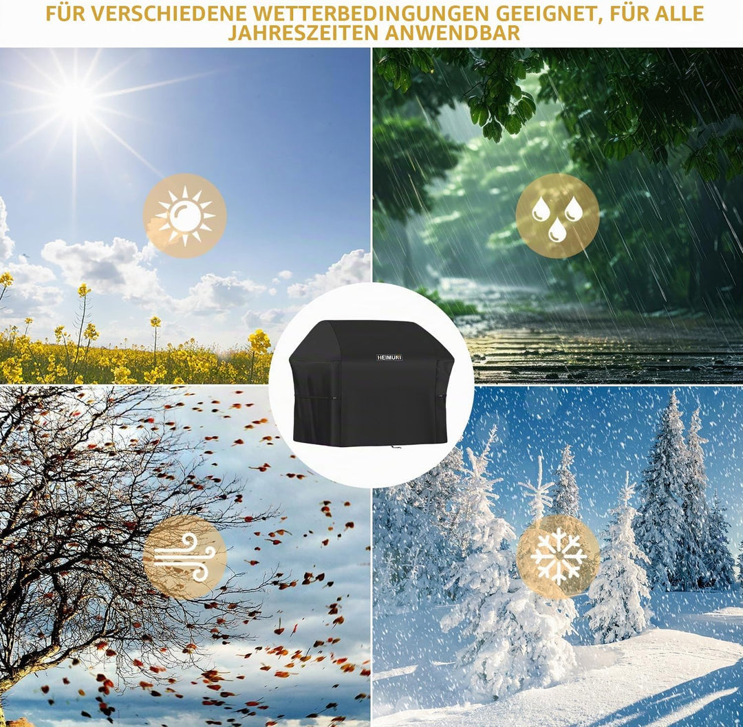 Grillabdeckung Wetterfest 147x64x115cm - 7130 Grill Abdeckhaube für Weber Genesis II Serie, Grillhau