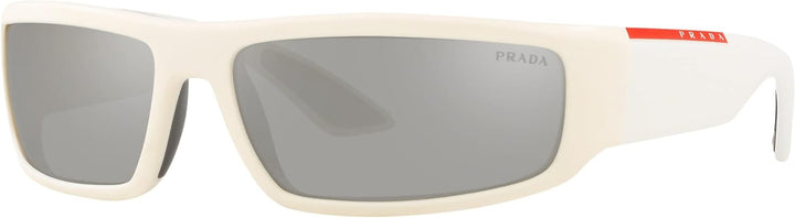 Ray-Ban Herren 0PS 02US Sonnenbrille, Weiss (White/Grey), 64