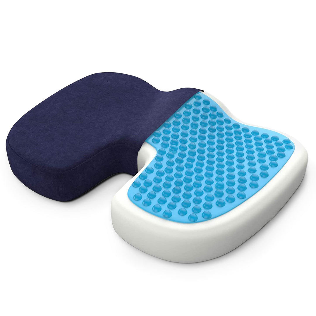 bonmedico Sitzkissen orthopädisch - Memory Foam Gel Steissbeinkissen - Ergonomisches Sitzkissen für