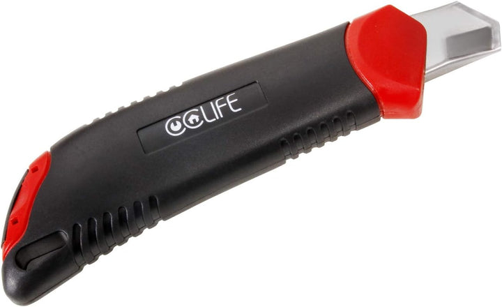 CCLIFE 8 Stück Cuttermesser 18mm, Teppichmesser mit Sicherheitslock inkl. 40 Ersatzklingen