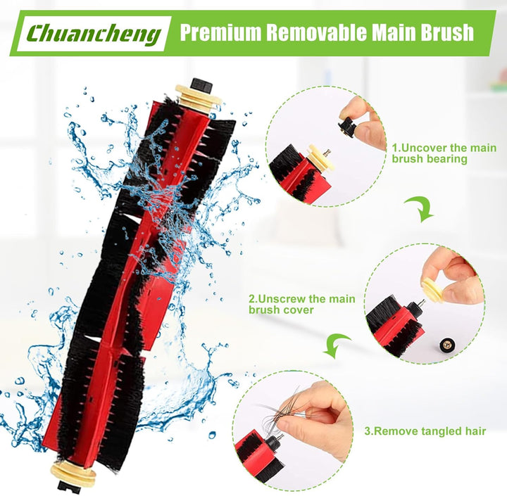 Chuancheng Rund-/Seitenbürsten-Set Zubehörset für Xiaomi Roborock S5 Max S6 MaxV S6 Pure S60 S65 S50