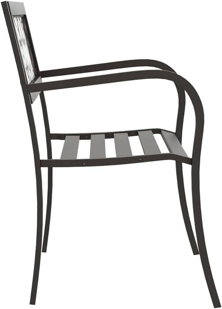 vidaXL Gartenbank Sitzbank Parkbank Gartenmöbel Bank Metallbank Balkonbank Terrassenbank Terrasse Ga