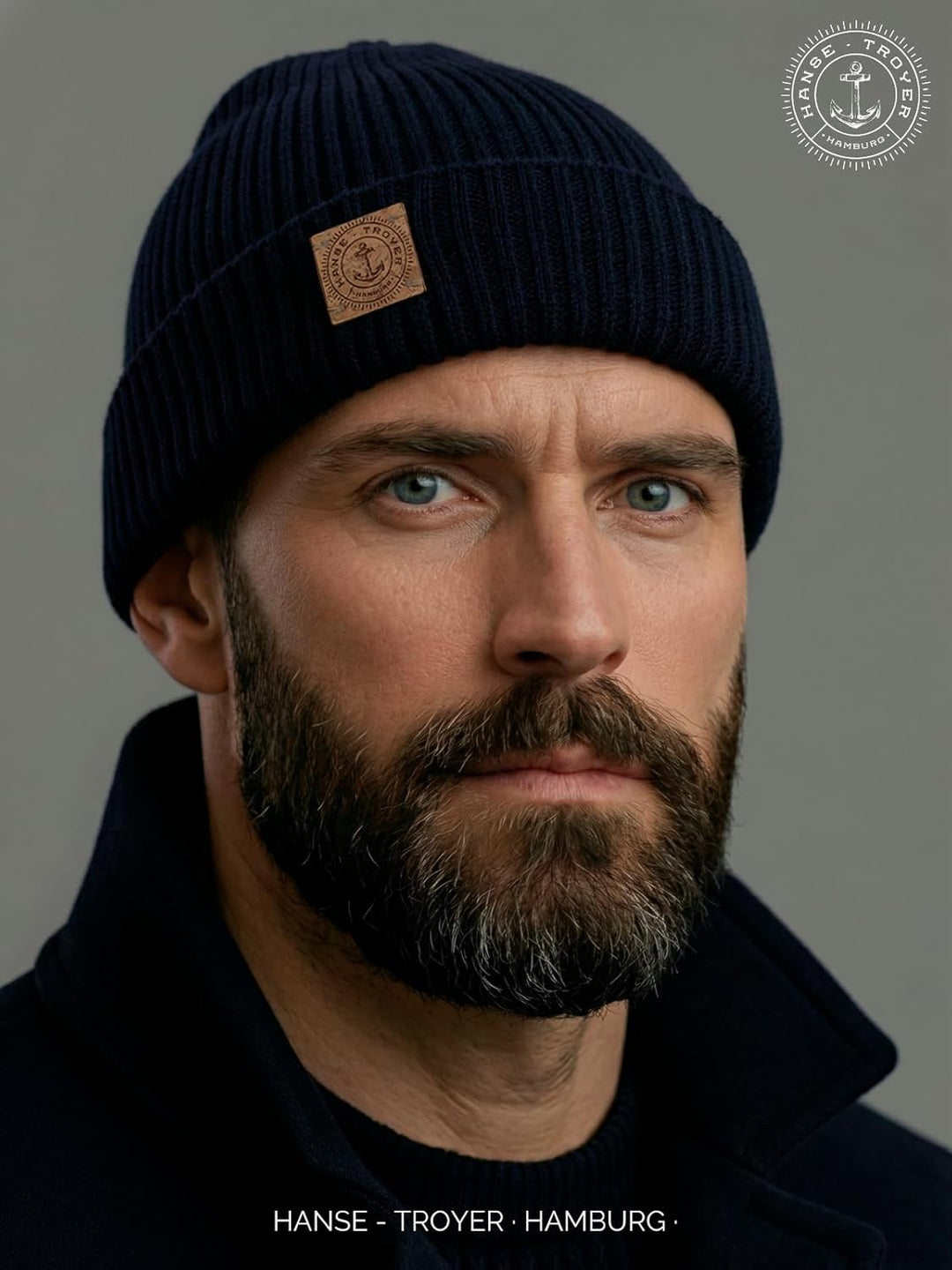 Merino Beanie mit Rippstruktur Strickmütze aus 100% Merinowolle | Warm & atmungsaktiv | Unisex Winte