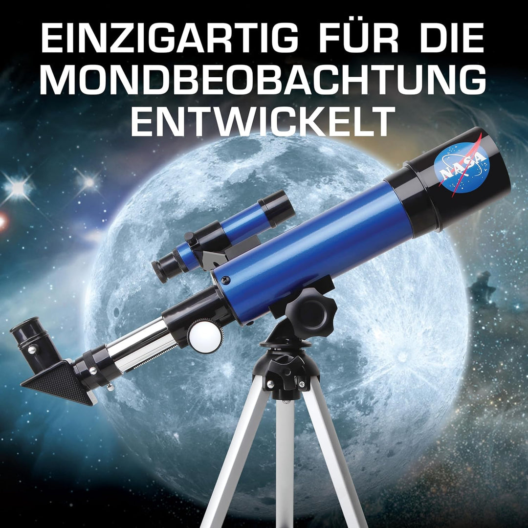 Blue Marble NASA Kinder-Teleskop für den Mond – 90-fache Vergrösserung, mit Zwei Okularen, Tischstat