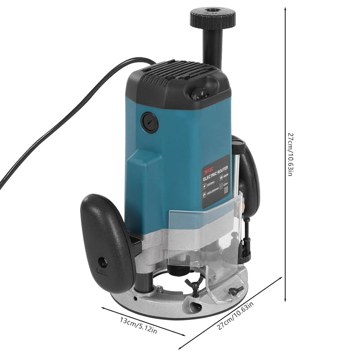 MINRS Oberfräse 2200W Holzfräse Elektrische, Oberfräse Trimmer Einhandfräse 6,35-12,7mm Durchmesser