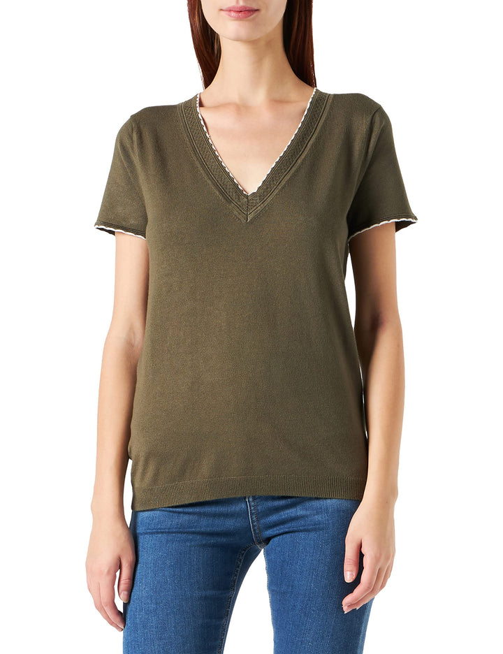 Naf Naf Damen Melrose Mc Pullover XS Musette Grün, XS Musette Grün