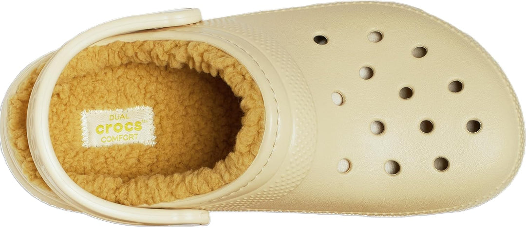 Crocs Unisex Classic Lined Clogs 36/37 EU Sesame, 36/37 EU Sesame