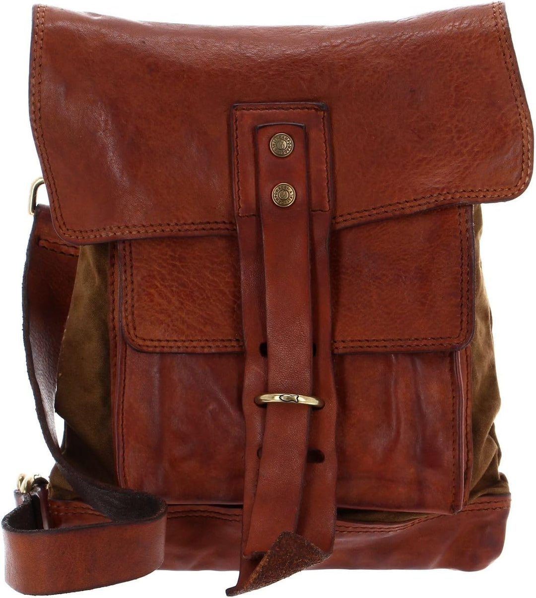 Campomaggi Crossbody Bag V.Militare + T/Cognac