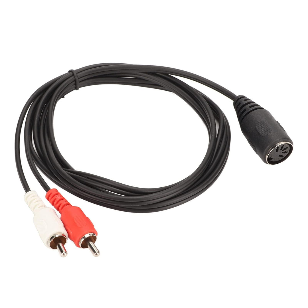 DIN 5 Pin auf Cinch Kabel, 5 Pin DIN Buchse auf 2 Cinch Stecker Kabel für Naim Olufsen Bang Quad Ste