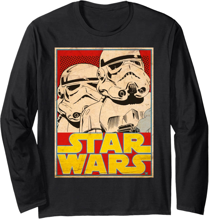 Star Wars Trooper Pop Art Portrait Langarmshirt