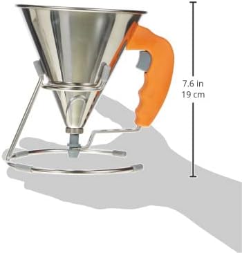 De Buyer Fondanttricher, Edelstahl, orange, 18.5 x 15 x 15.5 cm