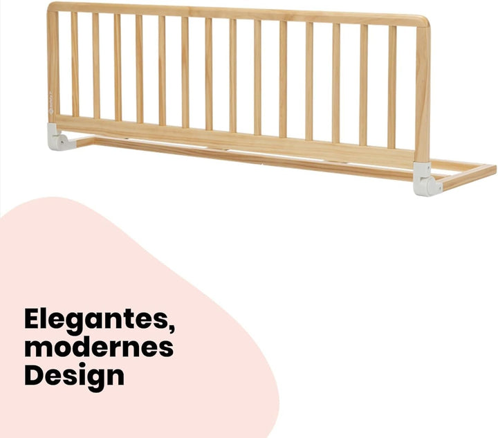 Safety 1st Wooden Bed Rail 110cm, Bettgitter Rausfallschutz, 18 Monate–5 Jahre, Verstellbares Bettsc