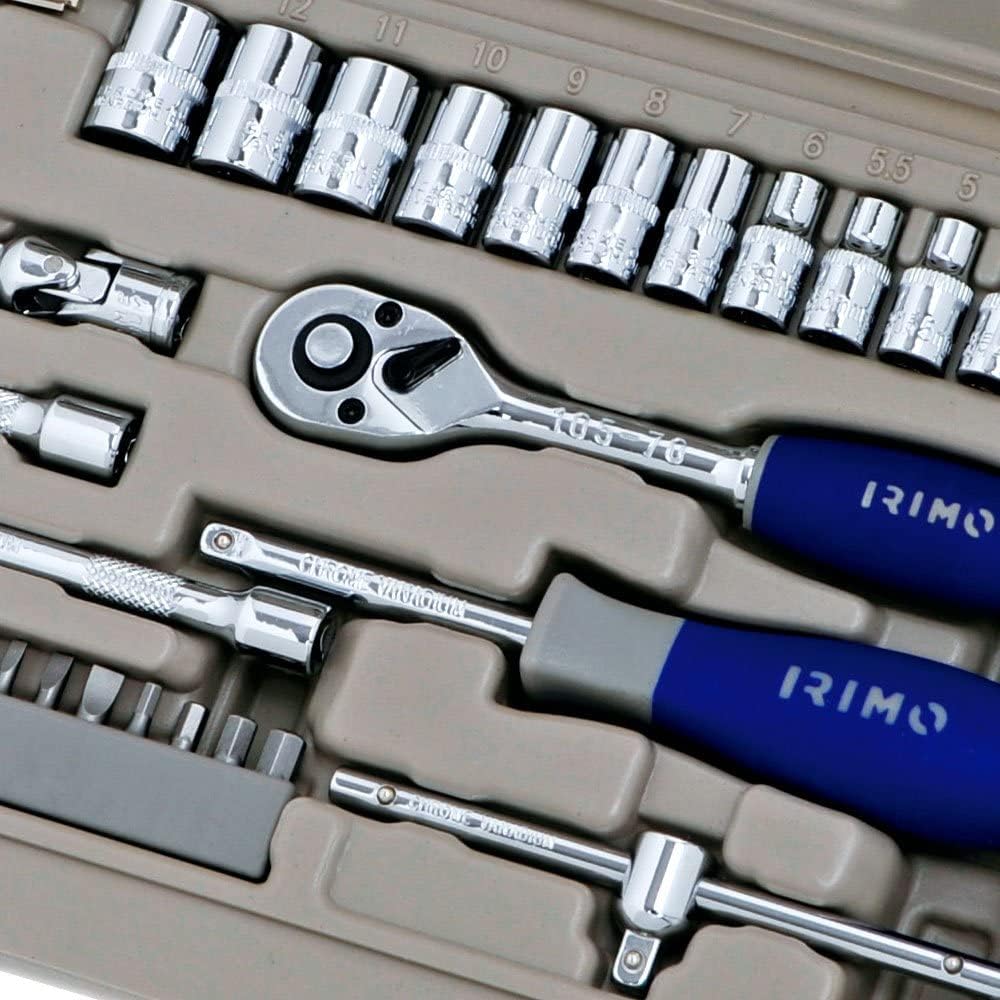 Juego vasos y puntas 1/4", 35 piezas