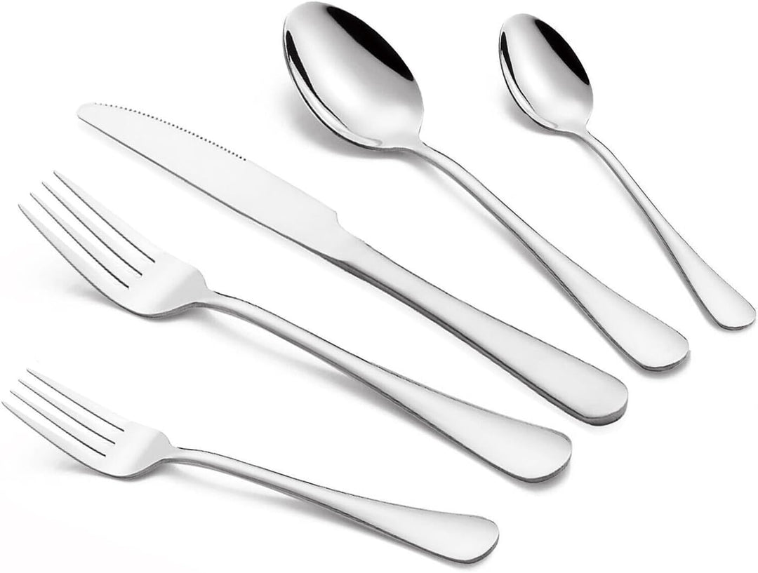 Besteck Set für 4 Personen, 20 teilig Essbesteck Set inkl. Messer, Gabel, Löffel für die Küche zu Ha