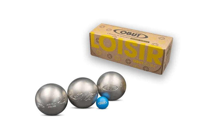 Obut Set mit 3 Boccia-Kugeln, Edelstahl, Carpe Koï