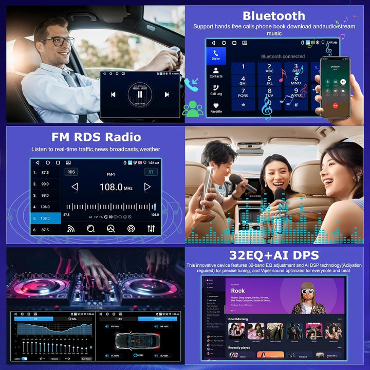 Android 4G+64G Autoradio für Mercedes Benz C/GLK Klasse W203 W209 C180 C200 2005-2009, 9 Zoll Touchs