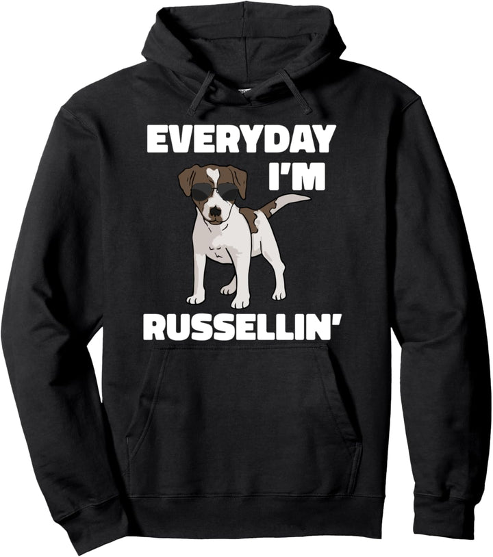 Everyday I'm Russellin Jack Russell Pullover Hoodie