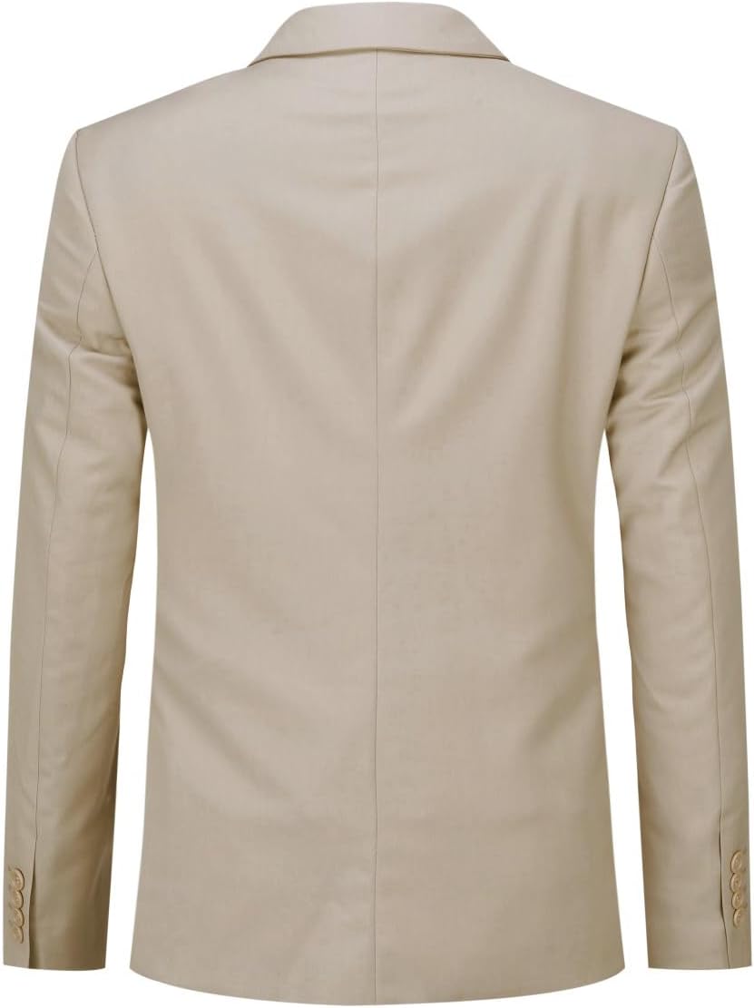 Allthemen Herrenanzug 2 Teilig Slim Fit Anzüge Business Hochzeitanzug für Männer S Beige, S Beige