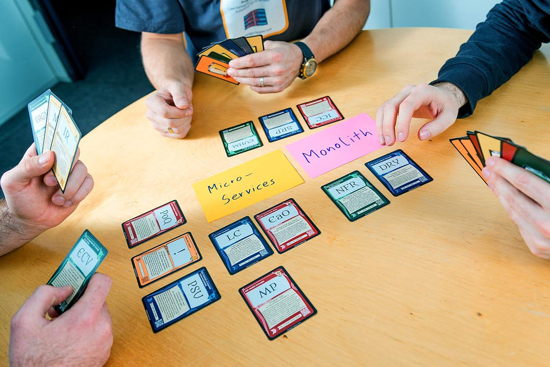Doppelset Software Design Cards – Karten mit Design-Prinzipien, überzeugenden Argumenten und Moderat